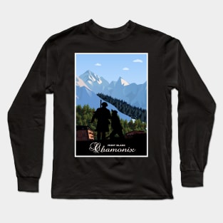 Chamonix,Mont Blanc,Travel Poster Long Sleeve T-Shirt